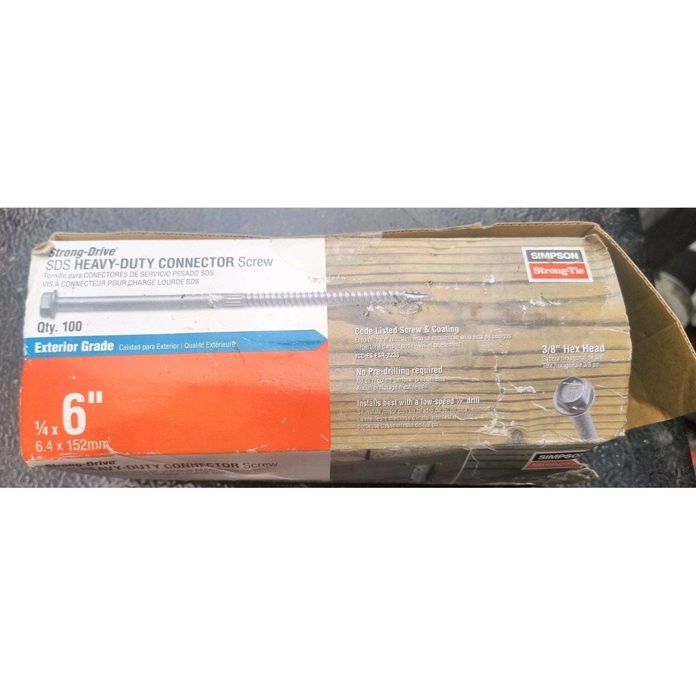Simpson SDS25600MB Strong-Drive SDS Heavy-Duty Connector Screw 100 Pack